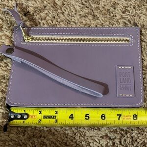 Portland Leather Company Adrianna wristlet, lavender